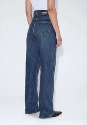 DR. DENIM ECHO HIGH STRAIGHT JEANS – BAY DARK USED VINTAGE