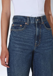 DR. DENIM ECHO HIGH STRAIGHT JEANS – BAY DARK USED VINTAGE