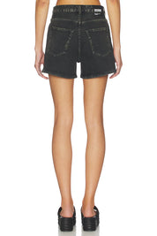 DR DENIM NORA DENIM SHORTS - TAR AGED BLACK