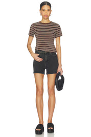 DR DENIM NORA DENIM SHORTS - TAR AGED BLACK