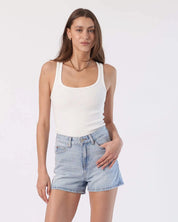 DR DENIM NORA DENIM SHORTS - STREAM LIGHT FADE