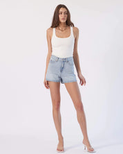 DR DENIM NORA DENIM SHORTS - STREAM LIGHT FADE