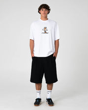 RUSTY DR DOT GRAPHIC TEE MENS SURF STREET T-SHIRT CLASSIC WHITE