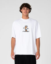 RUSTY DR DOT GRAPHIC TEE MENS SURF STREET T-SHIRT CLASSIC WHITE