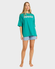 BILLABONG DREAM IN THE WIND WOMENS GRAPHIC T SHIRT IVY SURF TEE