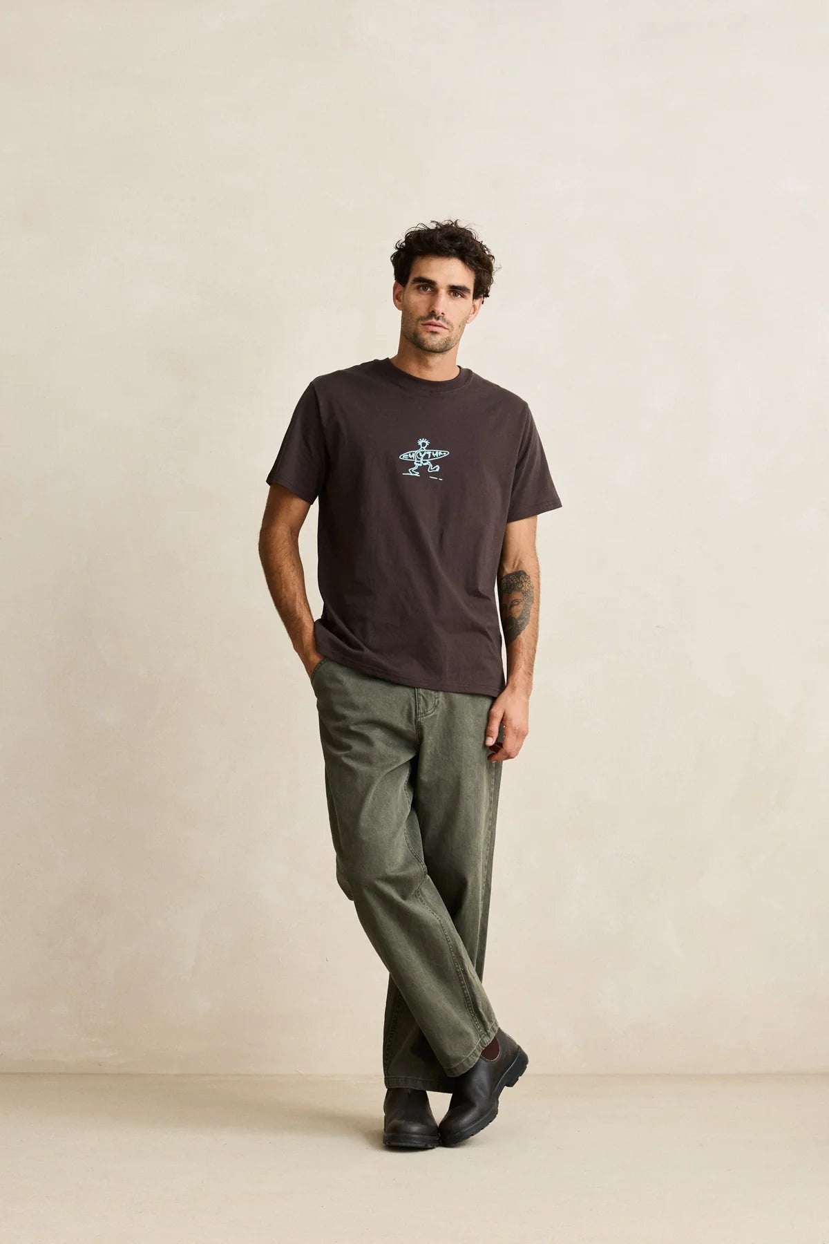 RHYTHM DRIFTER SS T SHIRT VINTAGE BLACK