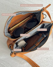 DUSKY ROBIN ELLIE LEATHER BAG – TAN