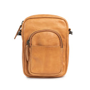 DUSKY ROBIN FACE THE MUSIC LEATHER BAG – TAN