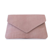 DUSKY ROBIN RILEY LEATHER CLUTCH – DUSKY PINK