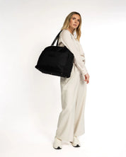 DUSKY ROBIN TOKYO LEATHER TOTE – BLACK