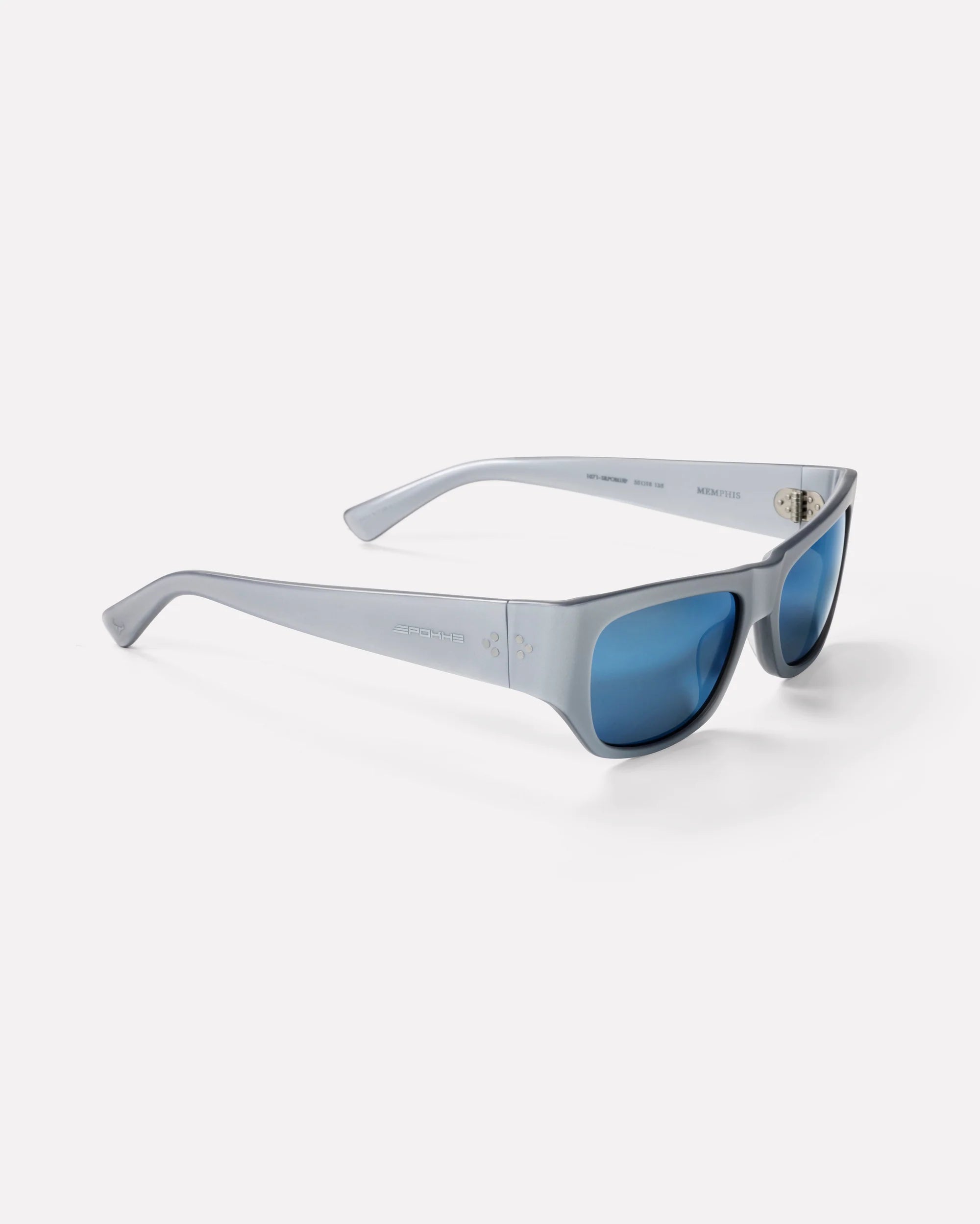 EPOKHE MEMPHIS X MARK OCCHILUPO SUNGLASSES SILVER POLISHED BLUE IRIDIUM