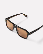 EPOKHE PANO SUNGLASSES SQUARE BIO-ACETATE DARK TORTOISE POLISHED BROWN