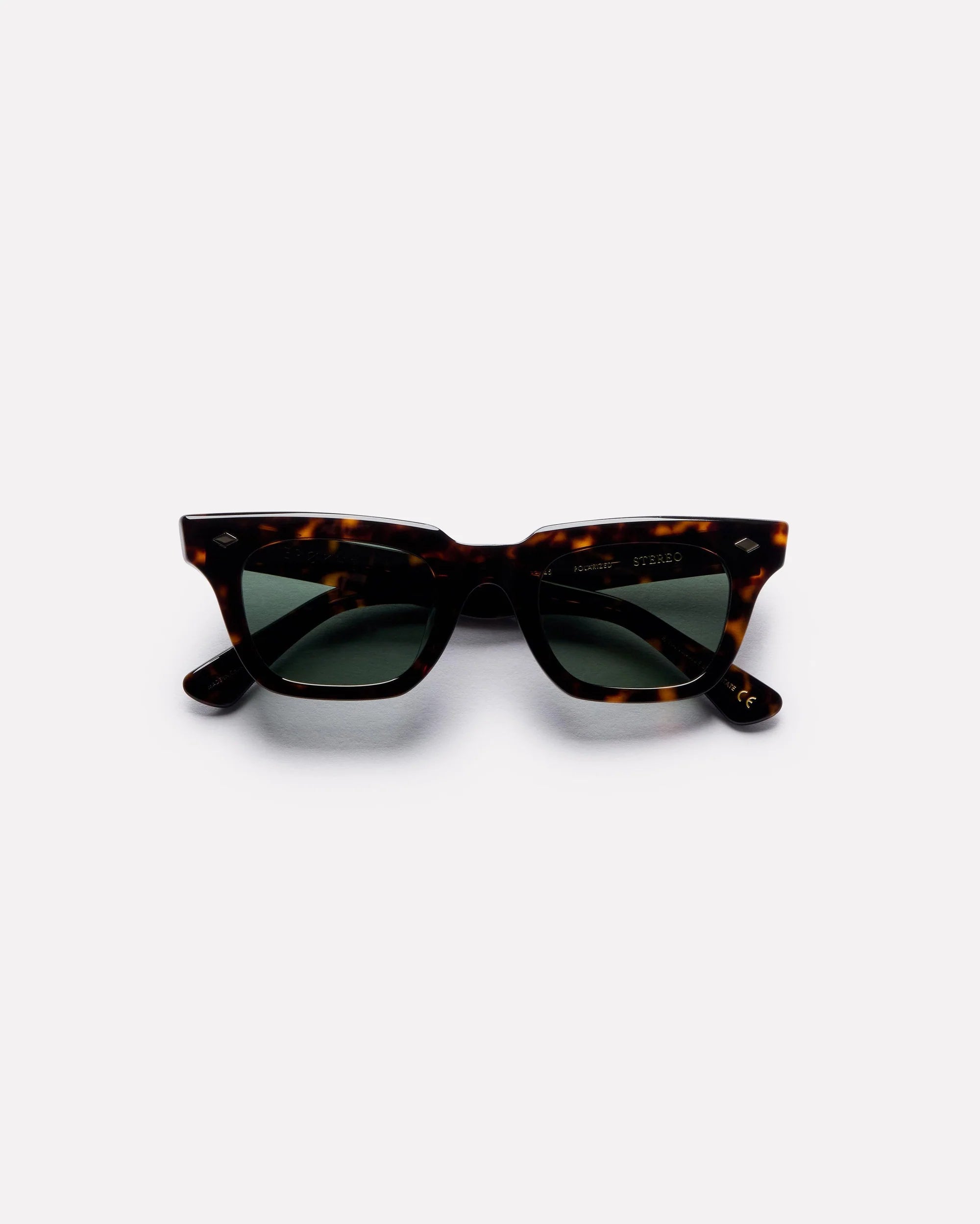 STEREO - TORTOISE POLISHED / GREEN POLARIZED