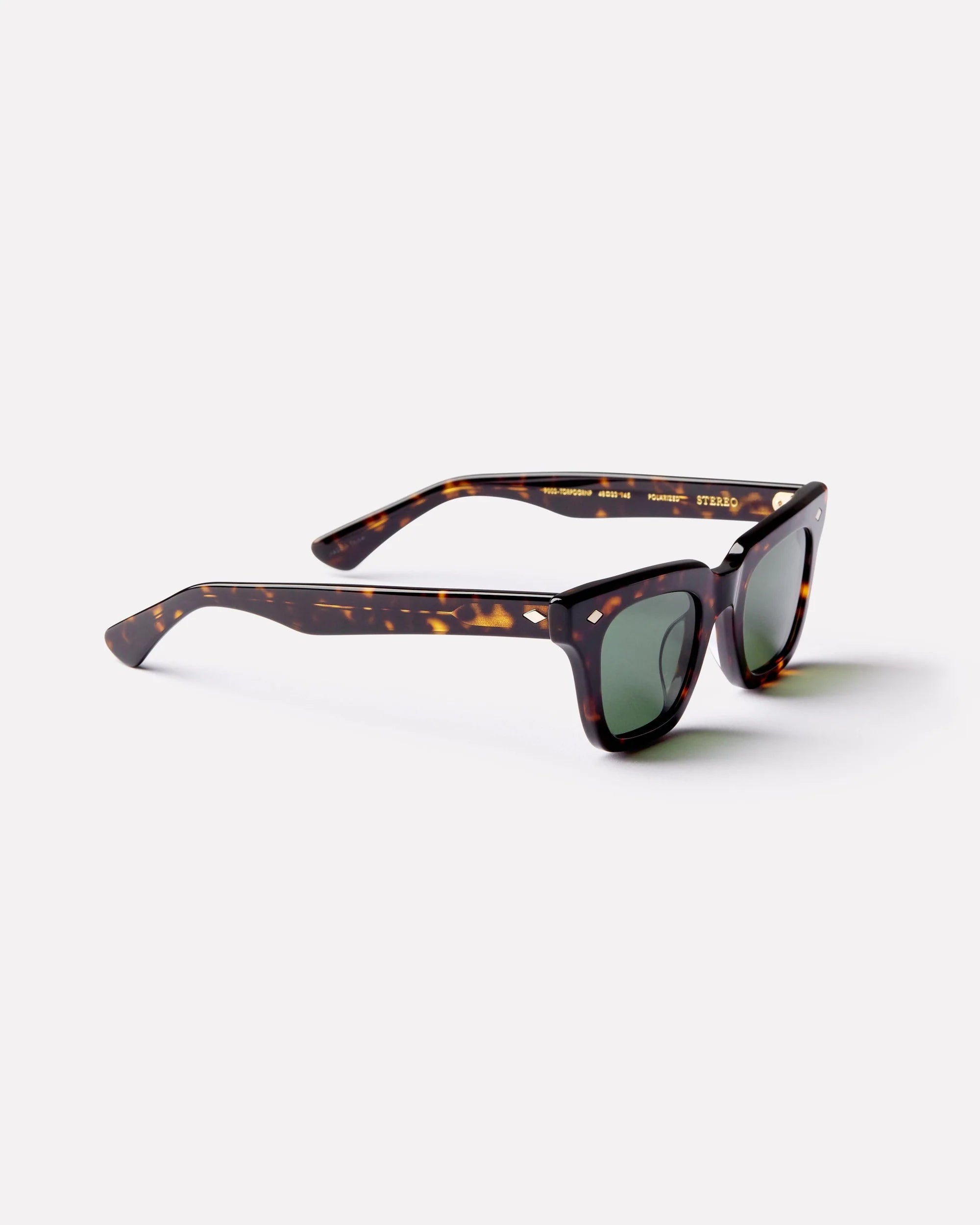 STEREO - TORTOISE POLISHED / GREEN POLARIZED