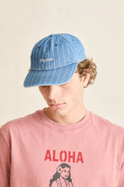 RHYTHM ESSENTIAL PIN STRIPE DENIM CAP WASHED INDIGO