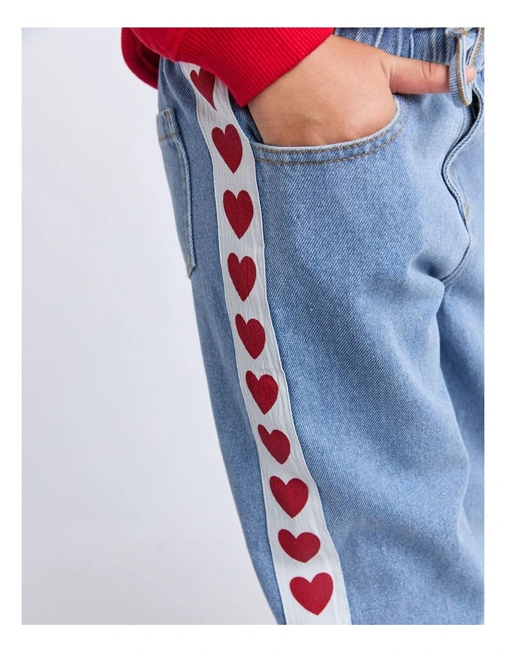 EVE GIRL LOLA DENIM JEAN TODDLER GIRLS WIDE LEG CROPPED JEANS