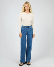 ALL ABOUT EVE EVE RIB BABY LONG SLEEVE TEE – OATMEAL