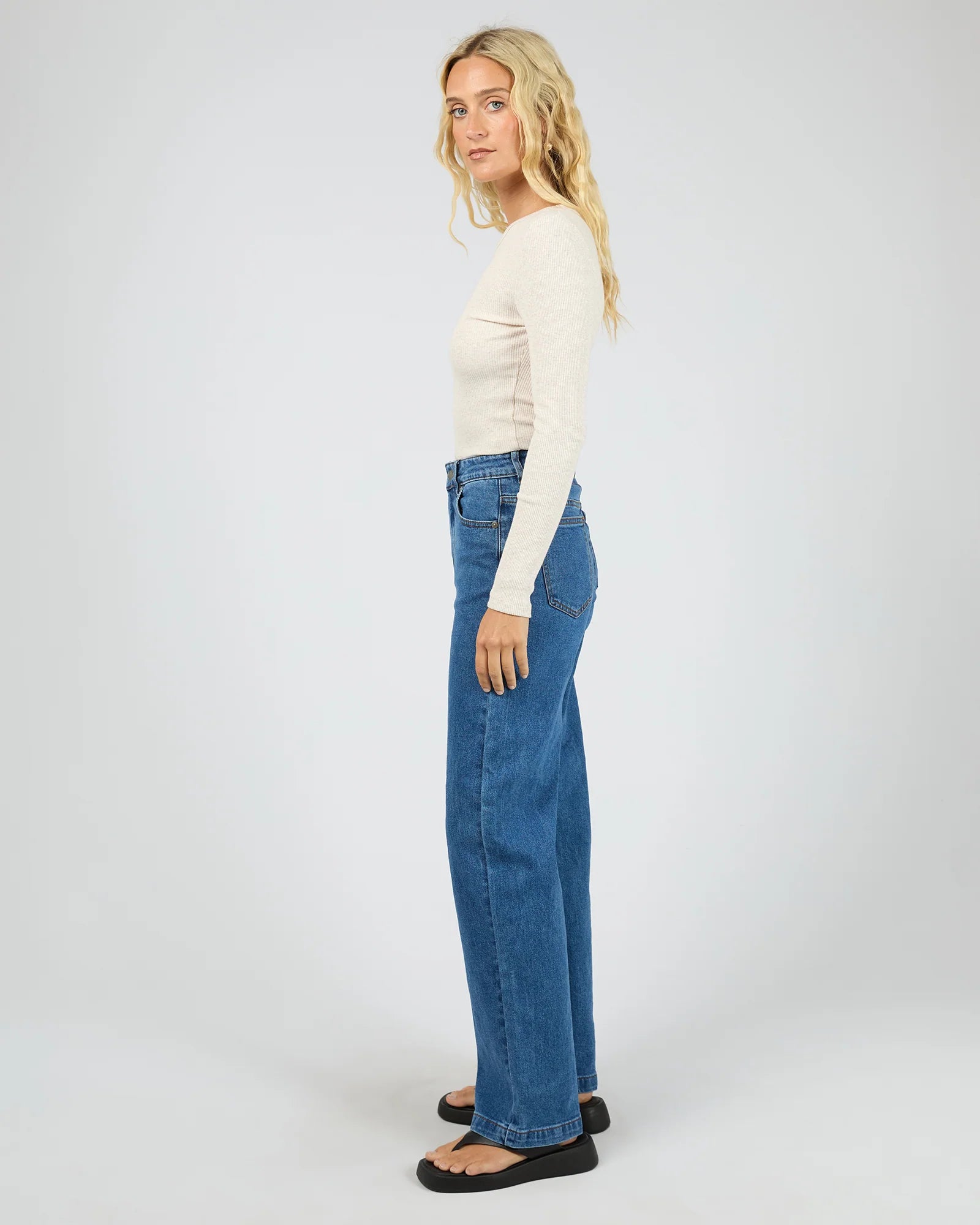 ALL ABOUT EVE EVE RIB BABY LONG SLEEVE TEE – OATMEAL