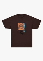 AFENDS FEEL FREE BOXY TEE RECYCLED SKATE GRAPHIC T-SHIRT COFFEE