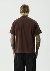AFENDS FEEL FREE BOXY TEE RECYCLED SKATE GRAPHIC T-SHIRT COFFEE
