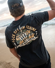 MAD HUEYS FK OFF FISH SS TEE MENS FISHING T SHIRT VINTAGE BLACK