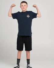 THE MAD HUEYS FLAME ANCHOR YOUTH SS TEE – NAVY
