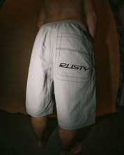RUSTY FLIP DADDY 22" ELASTIC WAIST BOARDSHORT SURF SWIM STONE GREY