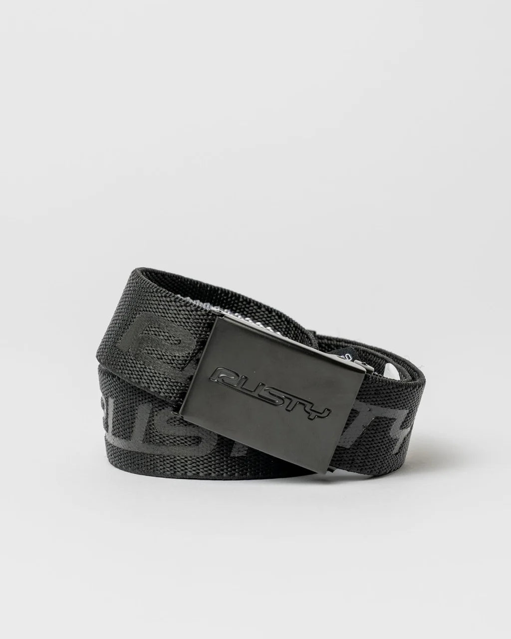 RUSTY FLIP DADDY ELASTIC WEBBING BELT MENS SURF STREET BLACK