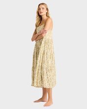 BILLABONG FLORAL TRIP LOST LOVE WOMENS MIDI DRESS CACTUS SUMMER BEACH DRESS