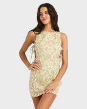 BILLABONG FLORAL TRIP WOMENS MINI DRESS CACTUS SUMMER BEACH DRESS