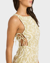 BILLABONG FLORAL TRIP WOMENS MINI DRESS CACTUS SUMMER BEACH DRESS