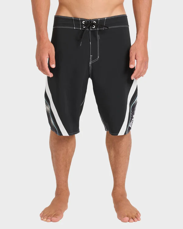 BILLABONG FLUID 2K PRO MENS 21 INCH BOARDSHORTS BLACK SURF SHORTS
