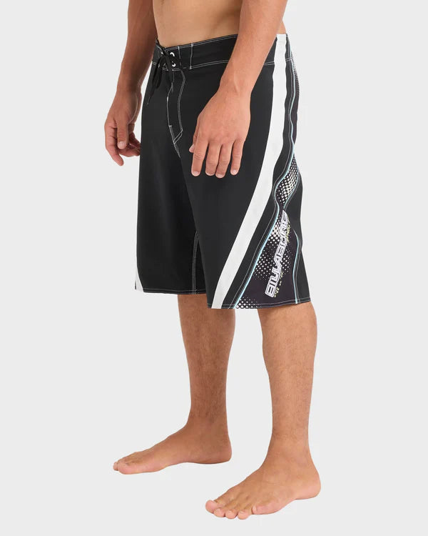 BILLABONG FLUID 2K PRO MENS 21 INCH BOARDSHORTS BLACK SURF SHORTS