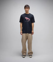 FORMER ADOLE T-SHIRT MENS GRAPHIC STREETWEAR TEE 200GSM BLACK