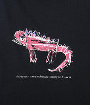 FORMER ADOLE T-SHIRT MENS GRAPHIC STREETWEAR TEE 200GSM BLACK