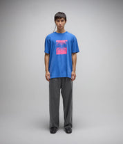 FORMER CRUX T SHIRT WASHED COBALT PREMIUM 200GSM MENS GRAPHIC TEE