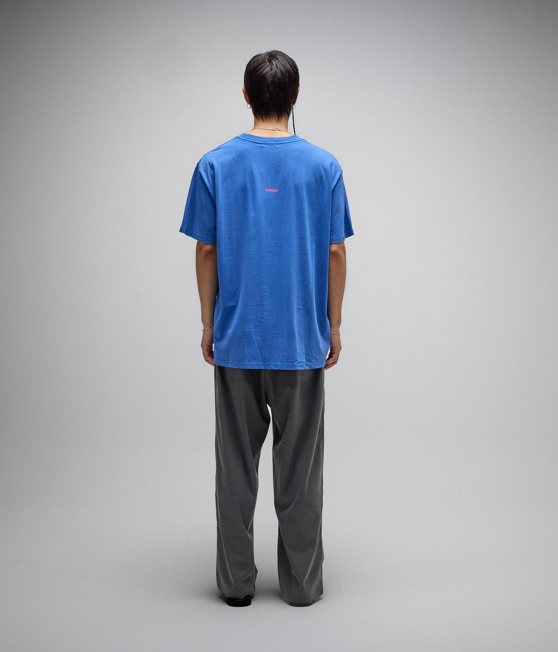 FORMER CRUX T SHIRT WASHED COBALT PREMIUM 200GSM MENS GRAPHIC TEE