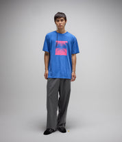 FORMER CRUX T SHIRT WASHED COBALT PREMIUM 200GSM MENS GRAPHIC TEE