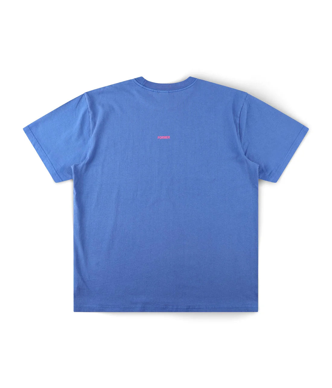 FORMER CRUX T SHIRT WASHED COBALT PREMIUM 200GSM MENS GRAPHIC TEE