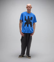 FORMER ENIGMA T-SHIRT MENS GRAPHIC STREETWEAR TEE WASHED COBALT