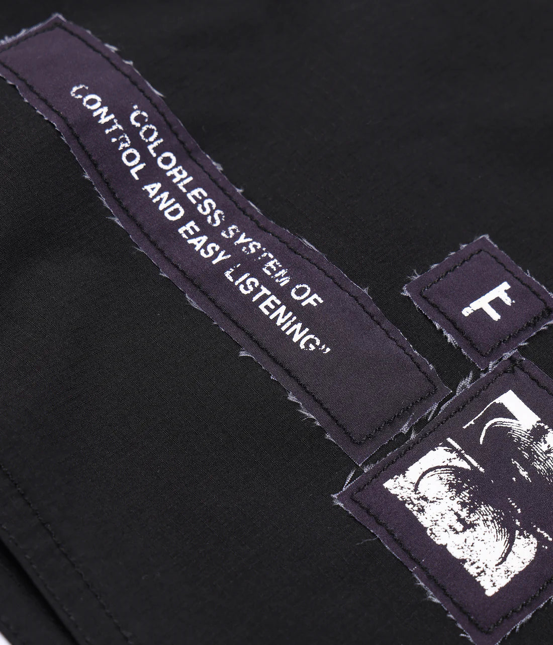 FORMER HUSH PATCH 18" TRUNK MENS BOARDSHORTS RIPSTOP SURF SHORTS BLACK