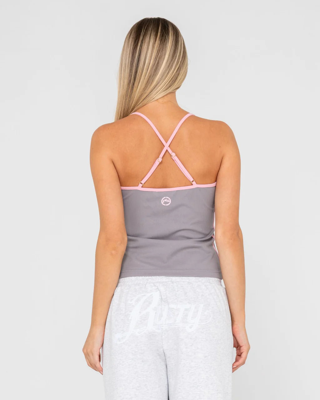 RUSTY FREO KING FITTED TOP WOMENS RETRO SURF T-SHIRT ULTIMATE GREY