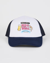 GENERAL STORE MERCH BEER & BARRA TRUCKER CAP – NAVY