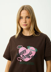 AFENDS GENUINE SENTIMENT HEAVYWEIGHT BOXY TEE RECYCLED COFFEE