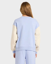 BILLABONG GIRLS OLD DAYZ CREW NECK SWEATSHIRT 6-16 TWILIGHT BLUE SURF JUMPER