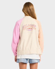 BILLABONG GIRLS OLD DAYZ JACKET 6-16 WHITECAP SURF COASTAL JACKET