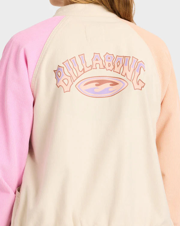 BILLABONG GIRLS OLD DAYZ JACKET 6-16 WHITECAP SURF COASTAL JACKET