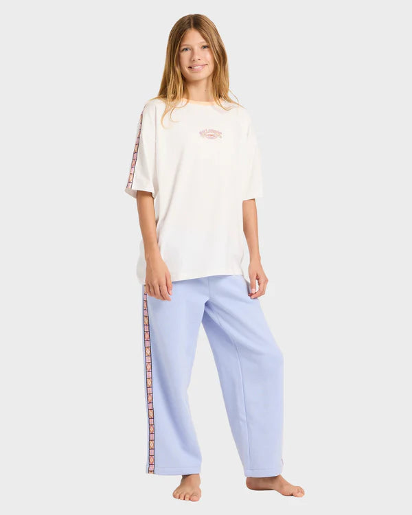 BILLABONG GIRLS OLD DAYZ TRACKPANTS 6-16 TWILIGHT BLUE SURF TRACK PANTS