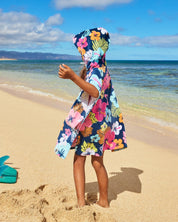 ROXY GIRLS STAY MAGICAL HOODED TOWEL BEACH COVER UP MOOD INDIGO