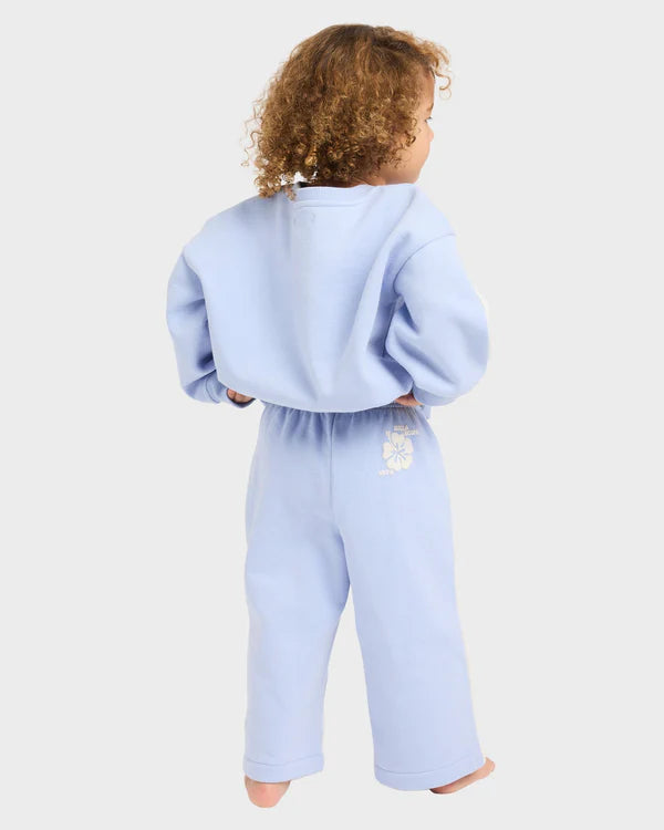 BILLABONG GIRLS WELCOME TO BILLABONG PANTS 0-5 TWILIGHT BLUE SURF TRACK PANTS